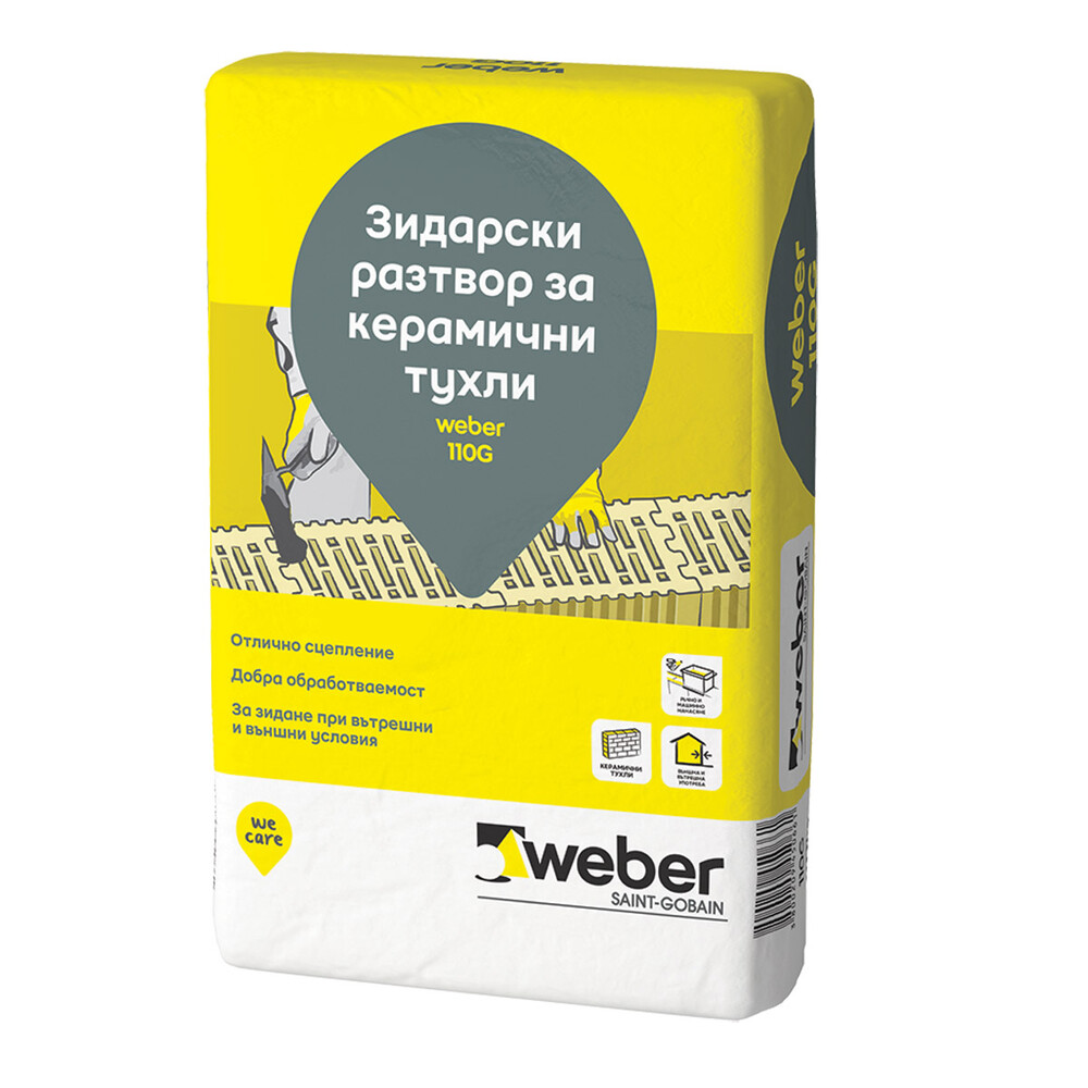 weber 110G суха смес за зидане на керамични тухли weber 110G суха смес за зидане на керамични тухли